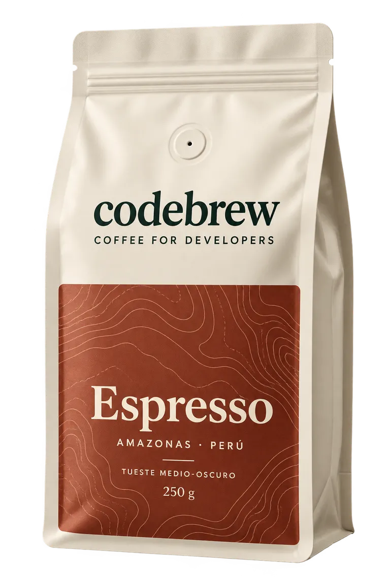 Empaque conceptual de Espresso Amazonas